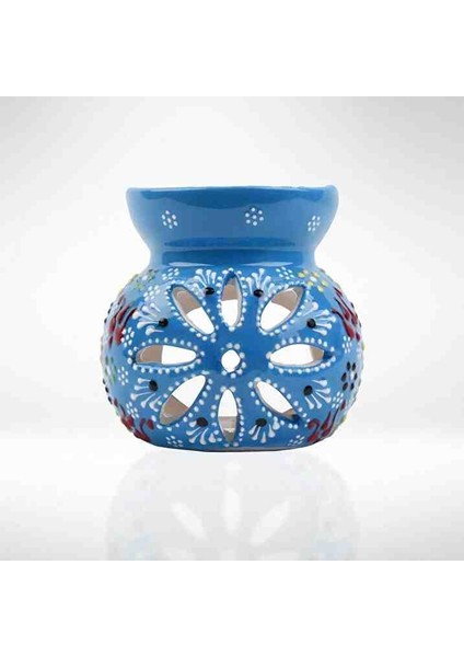El Yapımı Çini Desenli Seramik Buhardanlık