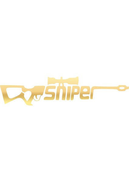 Sniper Sticker 17X17 cm Gold