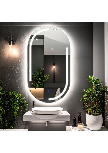 Lunare Beyaz Led'li Lazer Kumlamalı Lavabo & Banyo Aynası (Dokunmatik Sensörlü) fiyatları