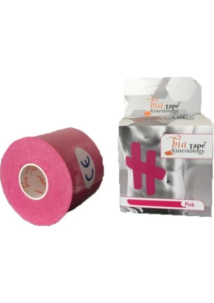 Pembe Rengi Sporcu Bandı Bia Tape Kinesio 5cmx5 M 12 Li