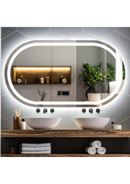 Ovanta Beyaz Led'li Lazer Kumlamalı Lavabo & Banyo Aynası (Dokunmatik Sensörlü) fiyatları