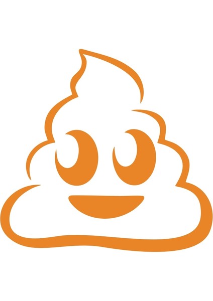 Sevimli Gülen B*k Emoji STICKER17X17 cm Turuncu