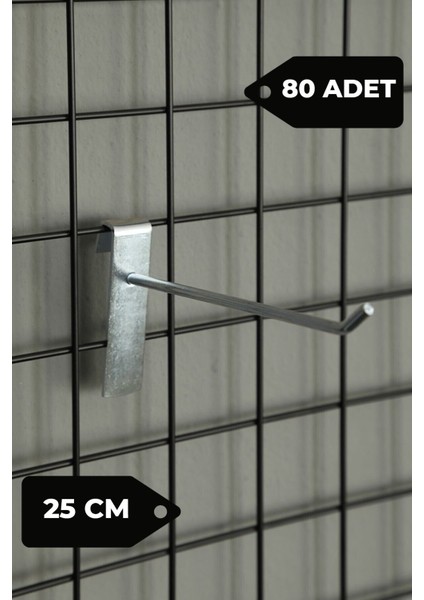 25 cm - 80 Adet Tel Pano Kancası Raf Askısı fiyatları
