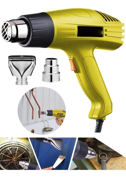 Pro Alman Teknoloji 2000 Watt Darbeye Dayanıklı Kademeli Sıcak Hava Tabancası Hediyeli Ürün modelleri