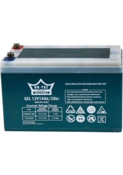 12V 14AH Jel Akü (Elektrikli Bisiklet, Forklift Solar Enerji Sist. Alarm ve Sirenler)