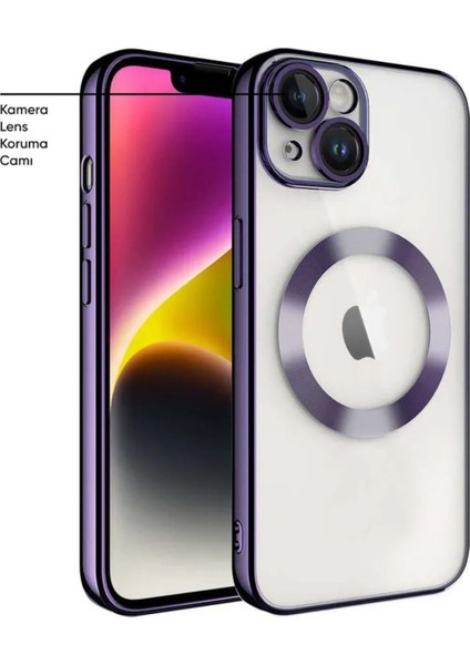 iPhone 14 Glint Silikon Kılıf Mor