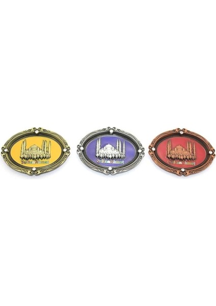 Istanbul Temalı Metal Magnet Sultanahmet Kabartmalı