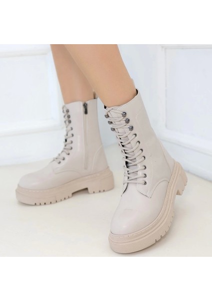 Caxa Bej Cilt Bağcıklı Bot fırsatları