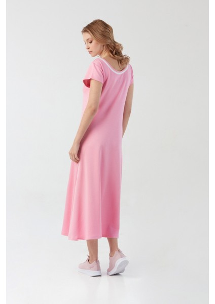 Basic Oversize Yırtmaçlı Penye Elbise