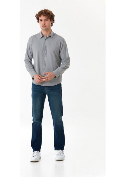 Basic Çıtçıtlı Gabardin Gömlek