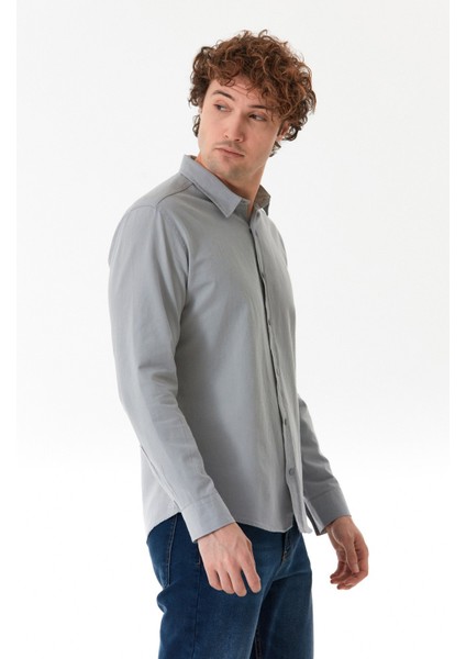 Basic Çıtçıtlı Gabardin Gömlek