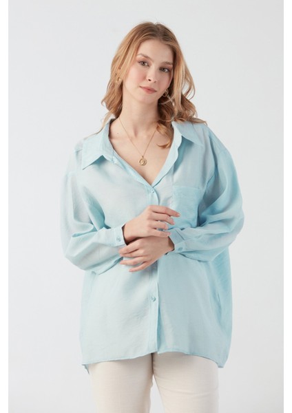 Basic Cepli Salaş Şifon Gömlek