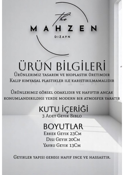 Soyut Geyik Aile Figürlü Modern Dekoratif Biblo Beyaz-Siyah Hediyelik 3lü Set