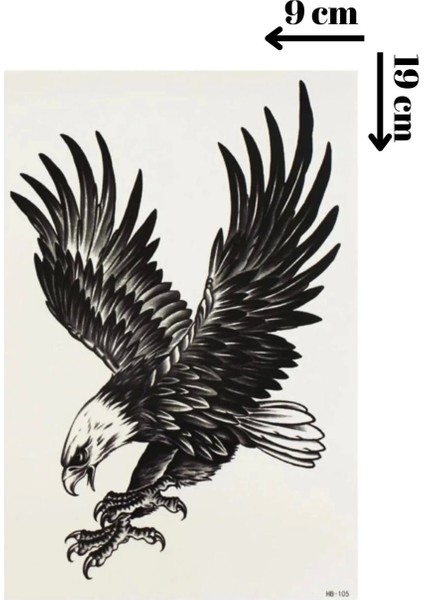 Kartal Geçici Dövme Şablonu - FF037