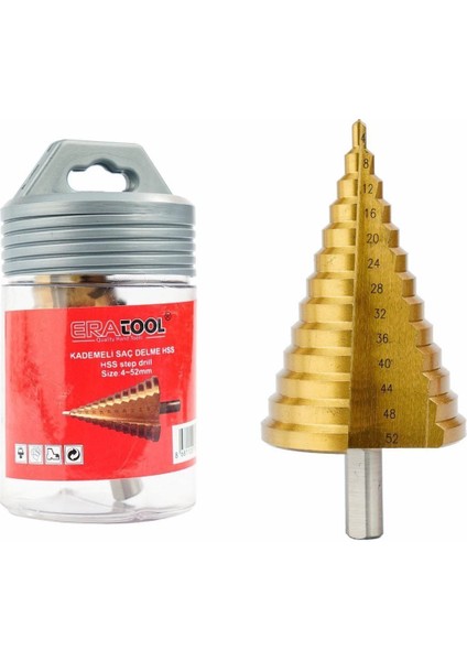Kademeli Saç Delme Pançı 4X52MM ERA56311