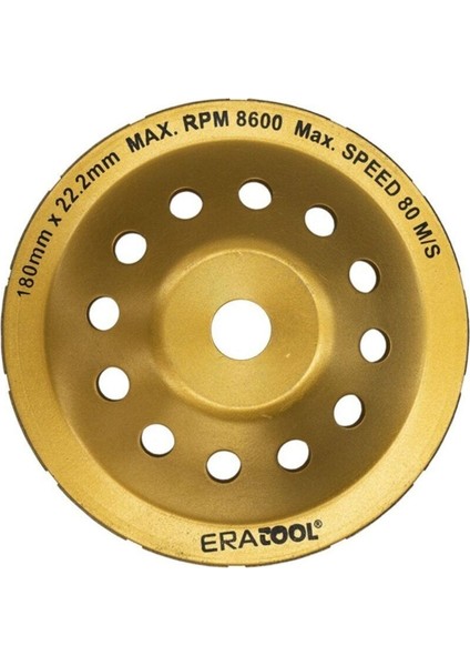 Dandoo 180 mm Tek Sıra Elmas Beton Taş Yüzey Silme Temizle Diski