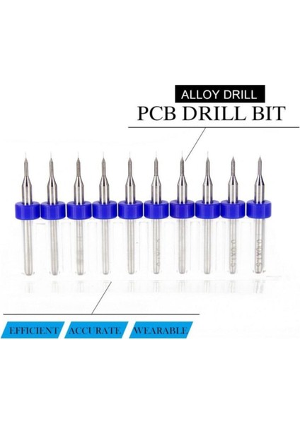 Pcb Matkap Ucu 0,1mm Tungsten Mikro Karbür 10 Adet fiyatları