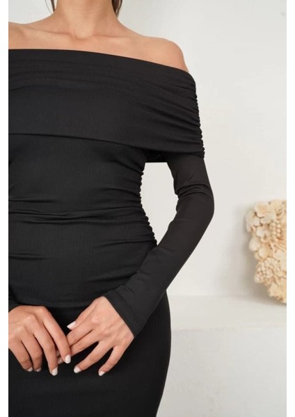 Kadın Madonna Mendil Yaka Fırsat Ürün Büzgülü Mini Elbise indirimleri