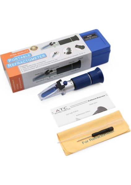 Atc Antifriz Refraktometre - Akü Sıvısı Etilen Propilen Glikol Cam Suyu Refraktometresi AF50