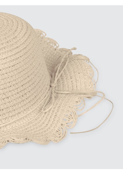 Kız Çocuk Hasır Şapka 4-8 Yaş Krem fiyatları