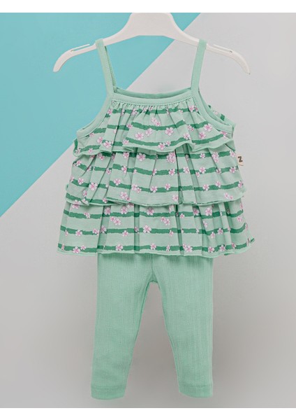 Baby Zz Kız Bebek Takım 6-12 Ay Yeşil