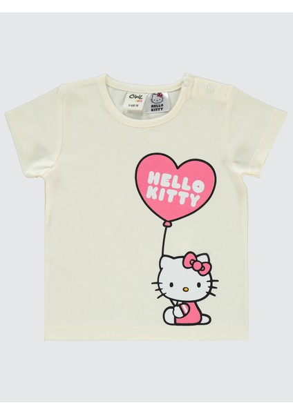 Kız Bebek Şortlu Takım 6-18 Ay Ekru-Uçuk Pembe modelleri