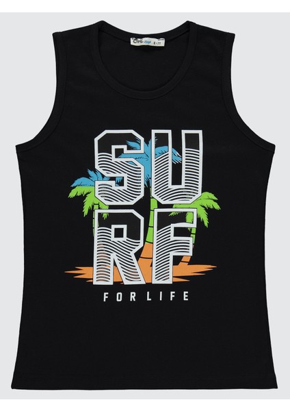 Erkek Çocuk Tişört 6-9 Yaş Siyah