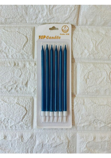 - 6 Adet Pasta Mumu Mavi 17 cm Bstmy