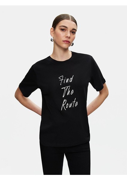 Kadın Regular Siyah T-shırt fiyatları
