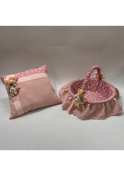 - Baby Shower Sepet Takı Yastık Seti Pudra Bstmy