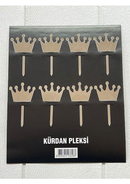 - 8 Adet Taç Pleksi Kürdan Gümüş Bstmy