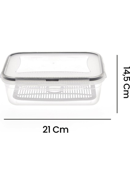 Fresh Box Dikdörtgen Bölmeli Saklama Kabı - 1,4 Lt modelleri