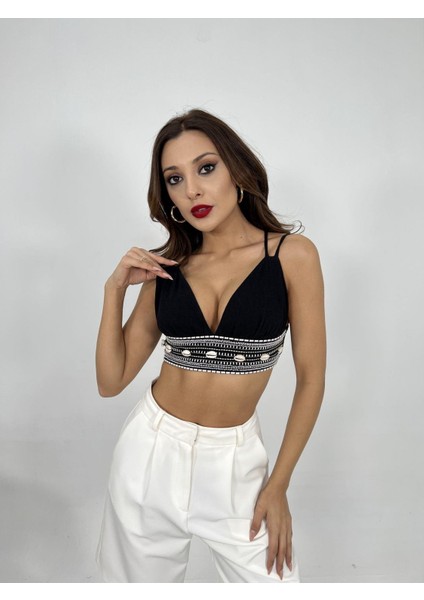 6862 Crop-Siyah
