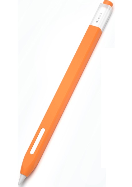 Apple Pencil Pro/pencil (2. Nesil) Jelly Stylus Kalem Silikon Kılıf Düşmeye Karşı Dayanıklı Kir Önleyici Kapak (Kısa Versiyon)-Turuncu (Yurt Dışından)