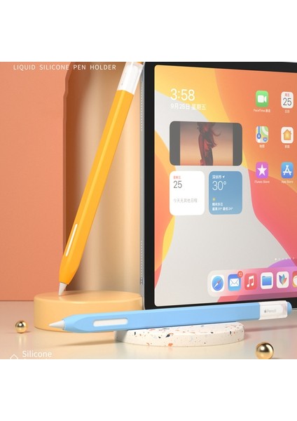 Apple Pencil Pro/pencil (2. Nesil) Jelly Stylus Kalem Silikon Kılıf Düşmeye Karşı Dayanıklı Kir Önleyici Kapak (Kısa Versiyon)-Turuncu (Yurt Dışından) fiyatları