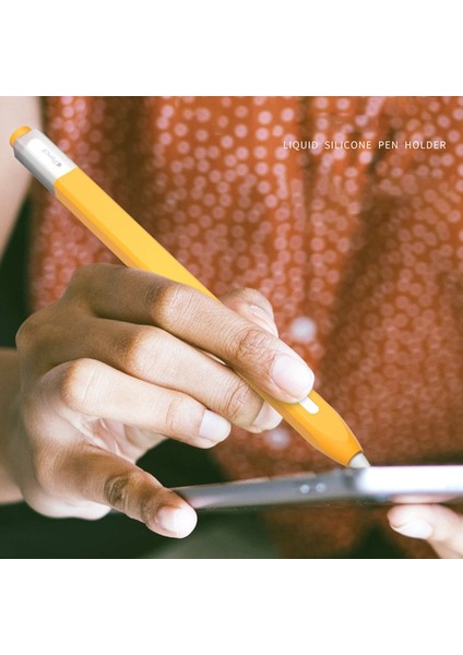 Apple Pencil Pro/pencil (2. Nesil) Jelly Stylus Kalem Silikon Kılıf Düşmeye Karşı Dayanıklı Kir Önleyici Kapak (Kısa Versiyon)-Turuncu (Yurt Dışından) fırsatları