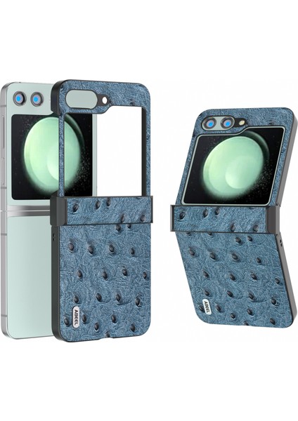 Samsung Galaxy Z Flip5 5g Devekuşu Dokusu Menteşe Koruma Telefon Kapağı (Yurt Dışından)