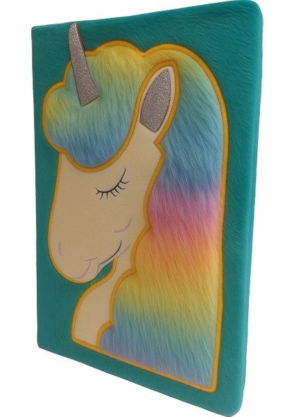 - Unick Color Simli Peluş Unicorn Hatıra Defteri