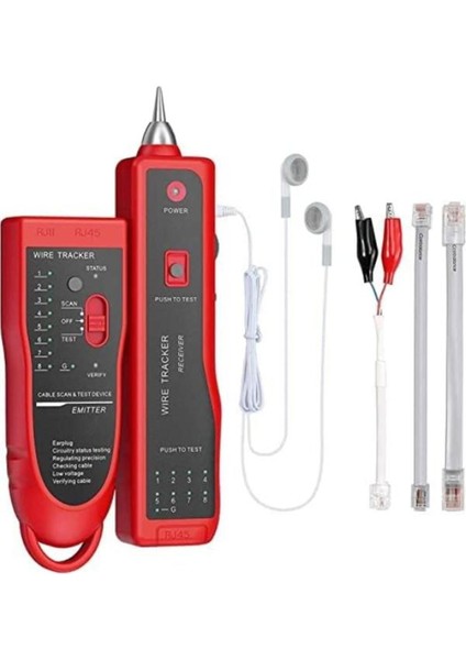 SE-AR868 Kablo Test Cihazı RJ11 RJ45 Cat5 CAT5E Cat6 Telefon - Network Hat Bulucu Bili Bili