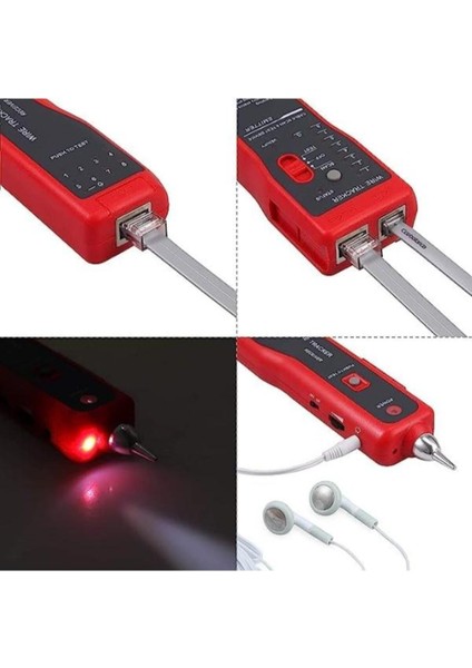 SE-AR868 Kablo Test Cihazı RJ11 RJ45 Cat5 CAT5E Cat6 Telefon - Network Hat Bulucu Bili Bili