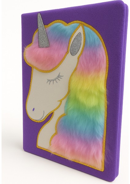 - Unick Color Simli Peluş Unicorn Hatıra Defteri