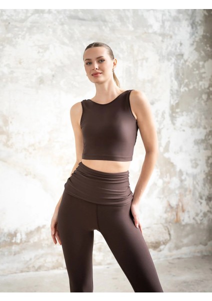 Kahverengi Sırt Dekolteli Askılı Spor Büstiyer fiyatları