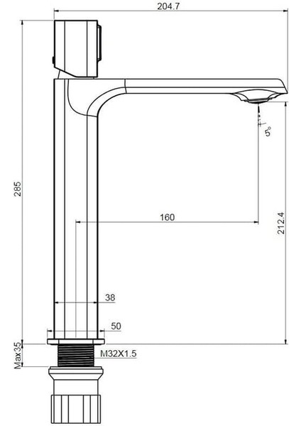 AL6500 Alfa Uzun Lavabo Bataryası