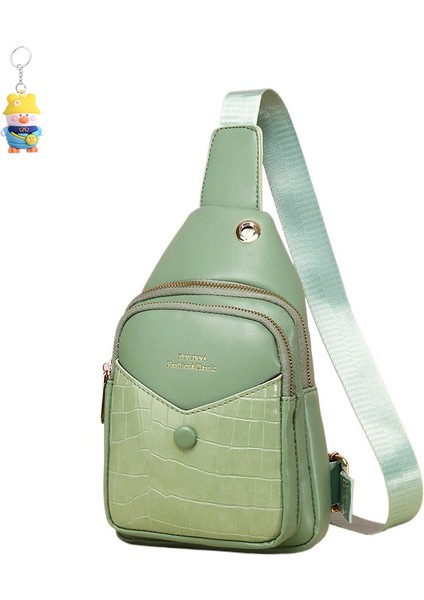Göğüs Çantası Bayan Moda Omuz Crossbody Çantası Büyük Kapasiteli Su Geçirmez Veri Deliği ile Sırt Çantası Gündelik (Yurt Dışından)