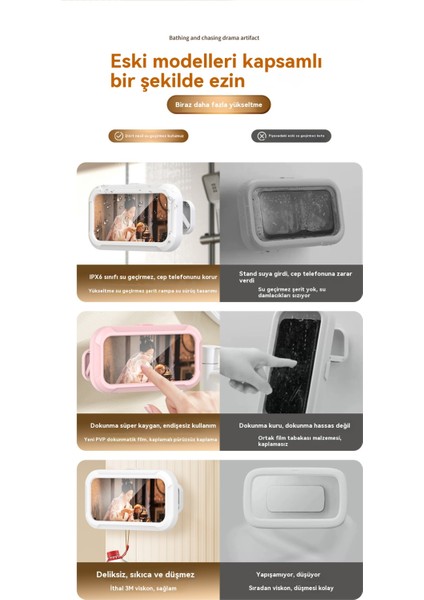 Banyo Banyo Su Geçirmez Geri Çekilebilir Döner Tutucu Cep (Yurt Dışından) modelleri