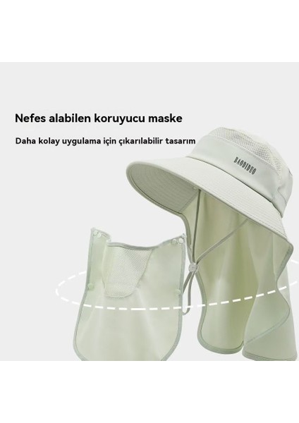Çok Yönlü Yüz Maskesi, Boyun Koruması, Entegre Büyük Kenarlı Güneş Şapkası (Yurt Dışından) fiyatları