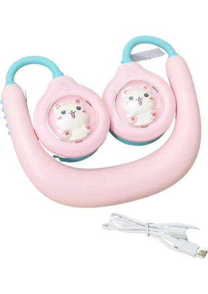 Yeni Çocuk Yapraksız Boyun Asılı Taşınabilir USB Fan (Yurt Dışından)