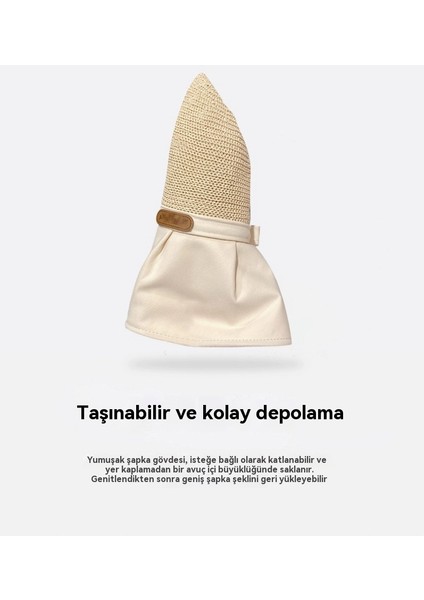 Büyük Kenarlı Yüz Kaplama Balıkçı Güneş Koruyucu Ince Yay Güneş Şapkası (Yurt Dışından)