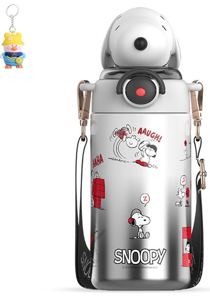 Snoopy Stitch Çocuk Termos Bardağı Okul Özel Pipetli Su Bardağı Büyük Kapasiteli 316 Bardak Erkek ve Kız Çocuklar (Yurt Dışından)