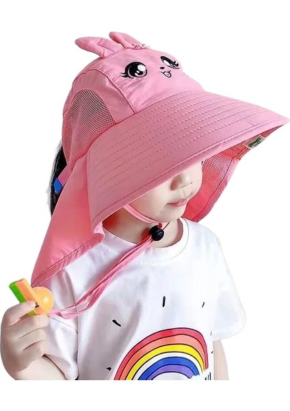 Çocuk Güneş Koruması Gölge Uv Koruması Büyük Kenarlı Nefes Alabilir Balıkçı Şapkası (Yurt Dışından)